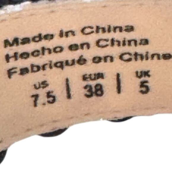 Draper James Colorblock Piper Flat Rick Rack Blue & White Ric Rac Sandals. 7.5. - Picture 6 of 7